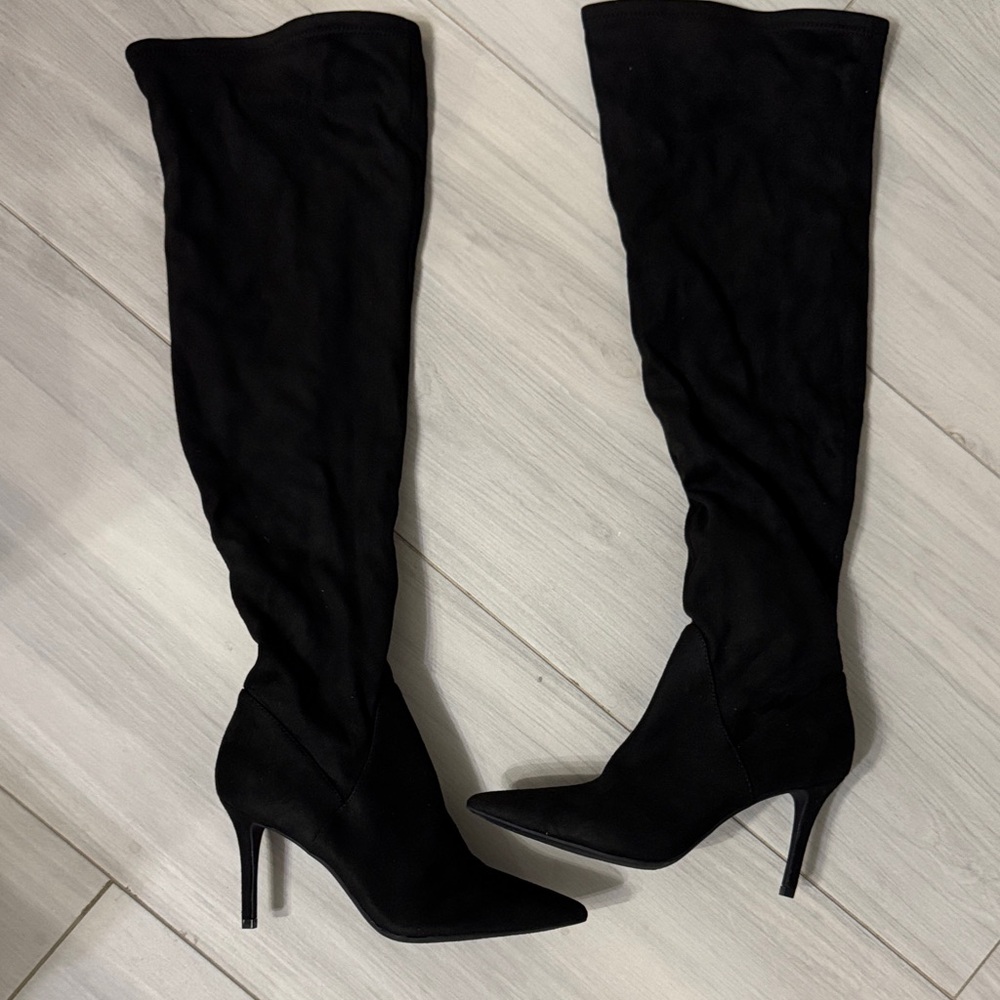 Jessica Simpson Black Over-the-Knee Stiletto Boots - Women SIZE 8